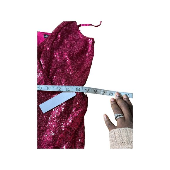Venus Womens Sequin Romper V-Neck Spaghetti Strap Size L Sparkly Glam Party NEW - Picture 12 of 14